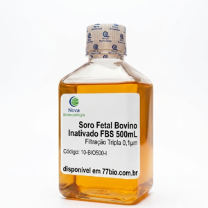 Soro Fetal Bovino Inativado FBS 500mL | Filtração Tripla 0,1µm | 10-BIO500-I