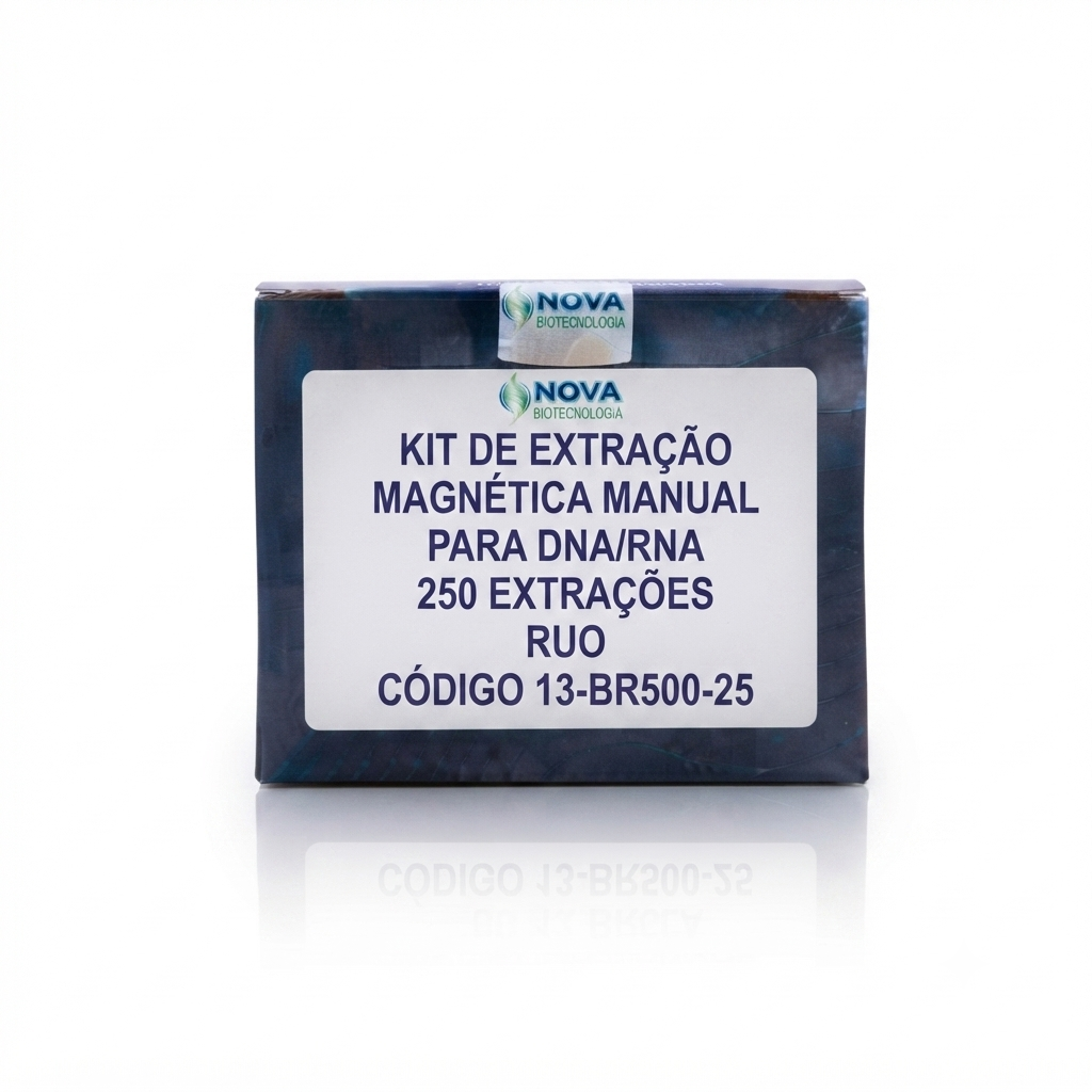 Kit de Extração Magnética Manual para DNARNA – 250 extrações – RUO Código 13-BR500-25 77bio.com.br