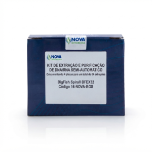 Kit de extração e purificação de DNA/RNA Semi-automático-Caixa contendo 4 placas para  um total de 64 Extrações - BigFish Spirall BFEX32