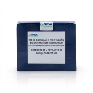 Kit de extração e purificação de DNA/RNA Semi-automático-Caixa contendo 4 placas para  um total de 64 Extrações -EXTRACTA 16 e EXTRACTA 32 16-NOVA-LU
