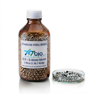 Stainless Steel Beads 0.9 - 2.0mm blend - Pacote  contendo 1 libra