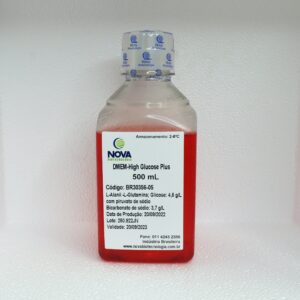 DMEM - High Glucose Plus com L-Alanyl -L-Glutamina [4,0mM/L], com piruvato de sódio [110mg/L], com glicose [4,5g/L] e bicarbonato de sódio [3,7g/L] - 500mL