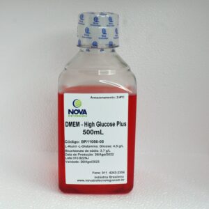 DMEM - High Glucose Plus com L-Alanyl-L-Glutamina [4,0mM/L], com glicose [4,5g/L] e bicarbonato de sódio (NaHCO3) [3,7g/L], sem piruvato de sódio - 500mL